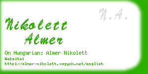 nikolett almer business card